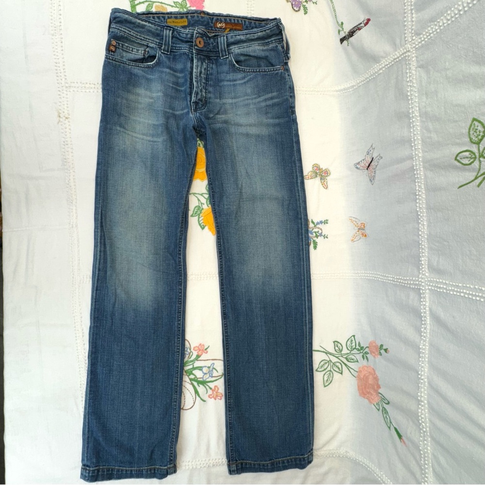 AG Adriano Goldschmied Mulholland Men’s 32x34 Rare Vintage Button Fly Jeans